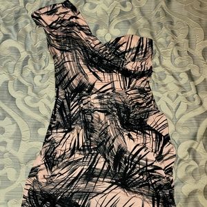 Pink and black short dress, size L